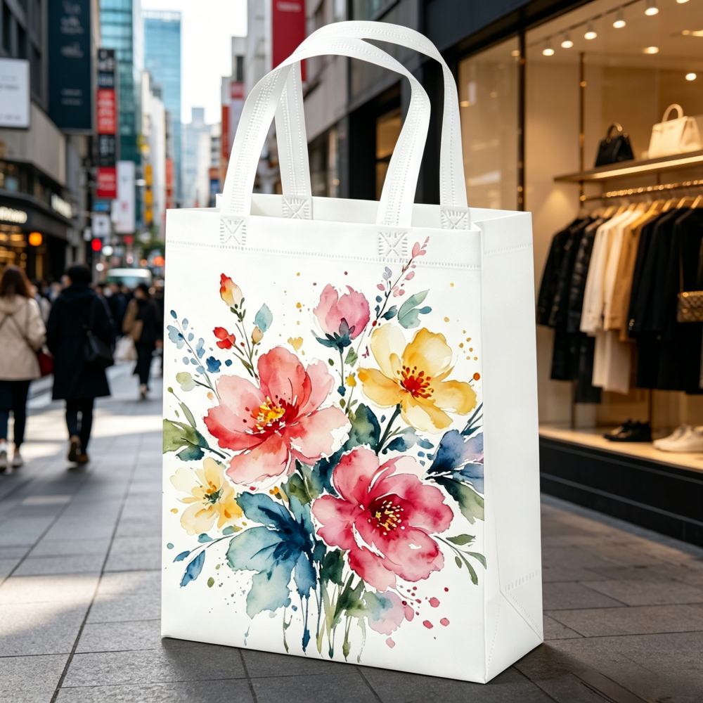Non-woven bag in shopping scene