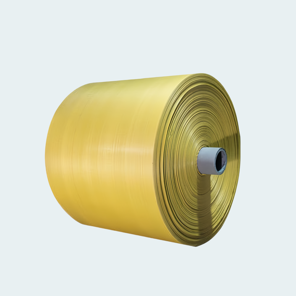 Yellow PP woven fabric roll