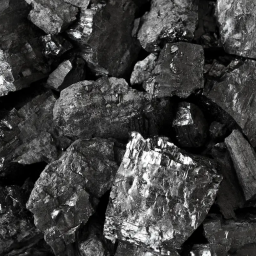 Coal in woven sacks