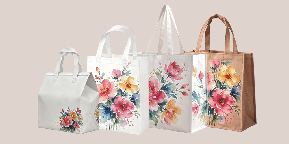 Custom printed non-woven tote bag for shopping and retail